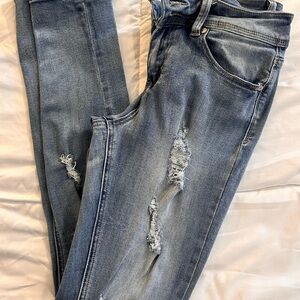 Distressed Blue Women's Jeans. Size 9